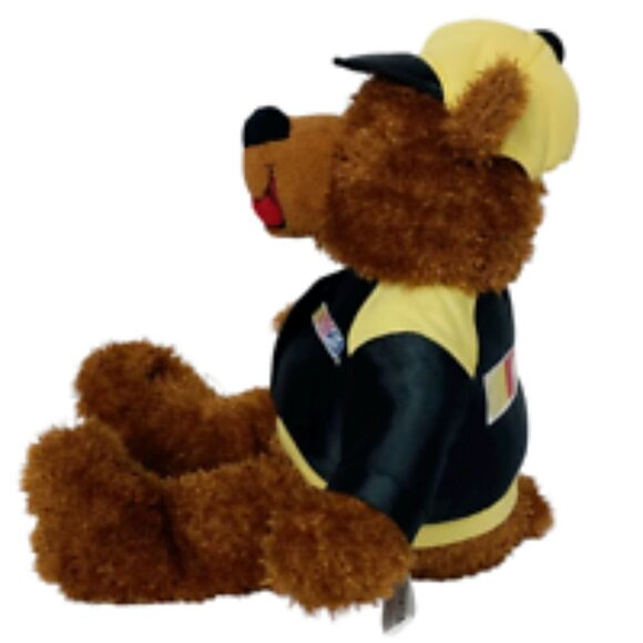 NASCAR Racing Teddy Bear Black Yellow Jacket 16" - Picture 4 of 6